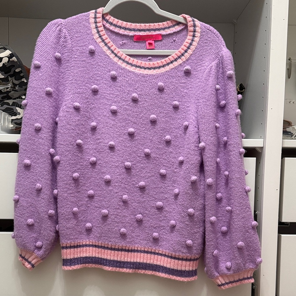 Lilly Pulitzer Dorianna Purple Sweater SZ. Medium